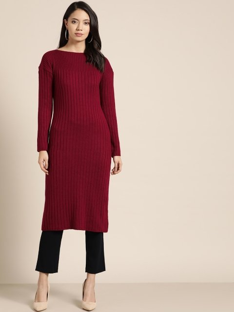 sangria-maroon-self-striped-straight-winter-kurta-2.jpg